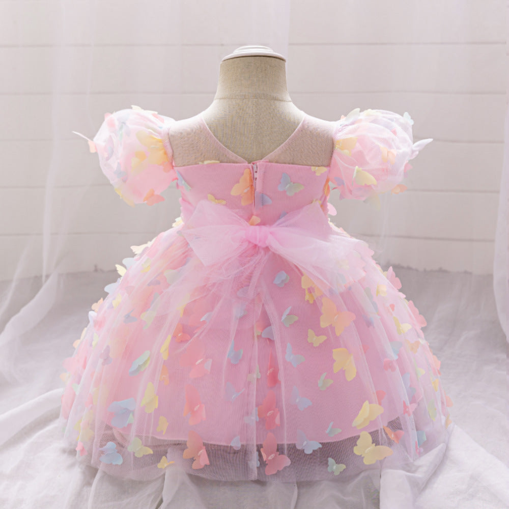 Light Pink Puffy Princess Dress for Girls | Knee-Length Fairy Tulle Ball Gown