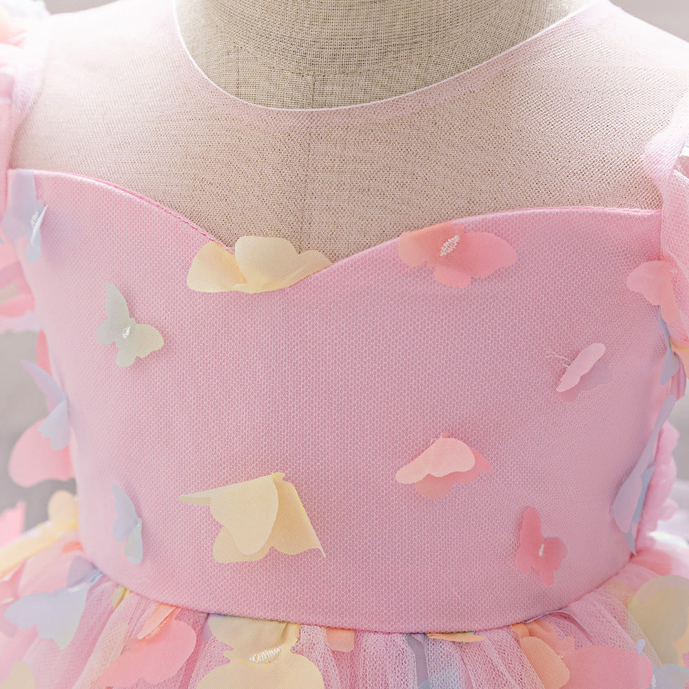 Light Pink Puffy Princess Dress for Girls | Knee-Length Fairy Tulle Ball Gown