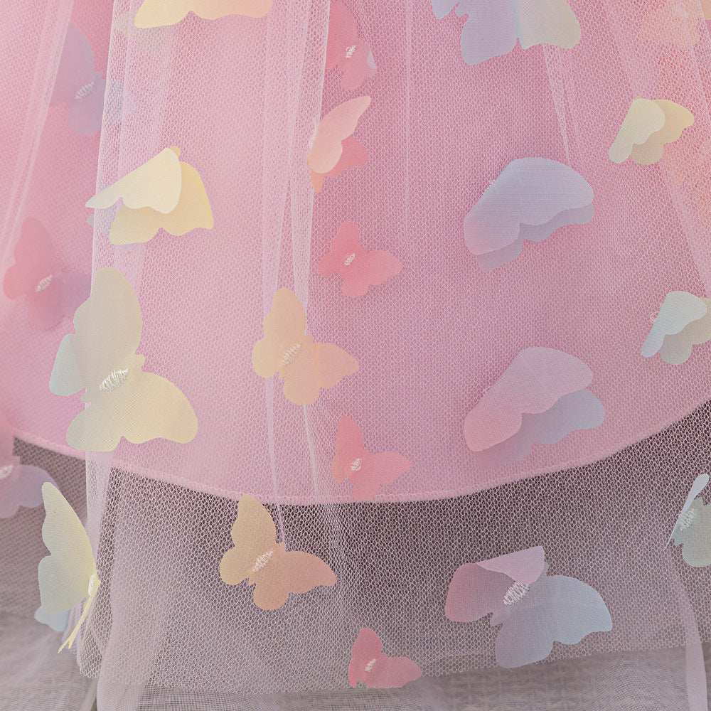 Light Pink Puffy Princess Dress for Girls | Knee-Length Fairy Tulle Ball Gown