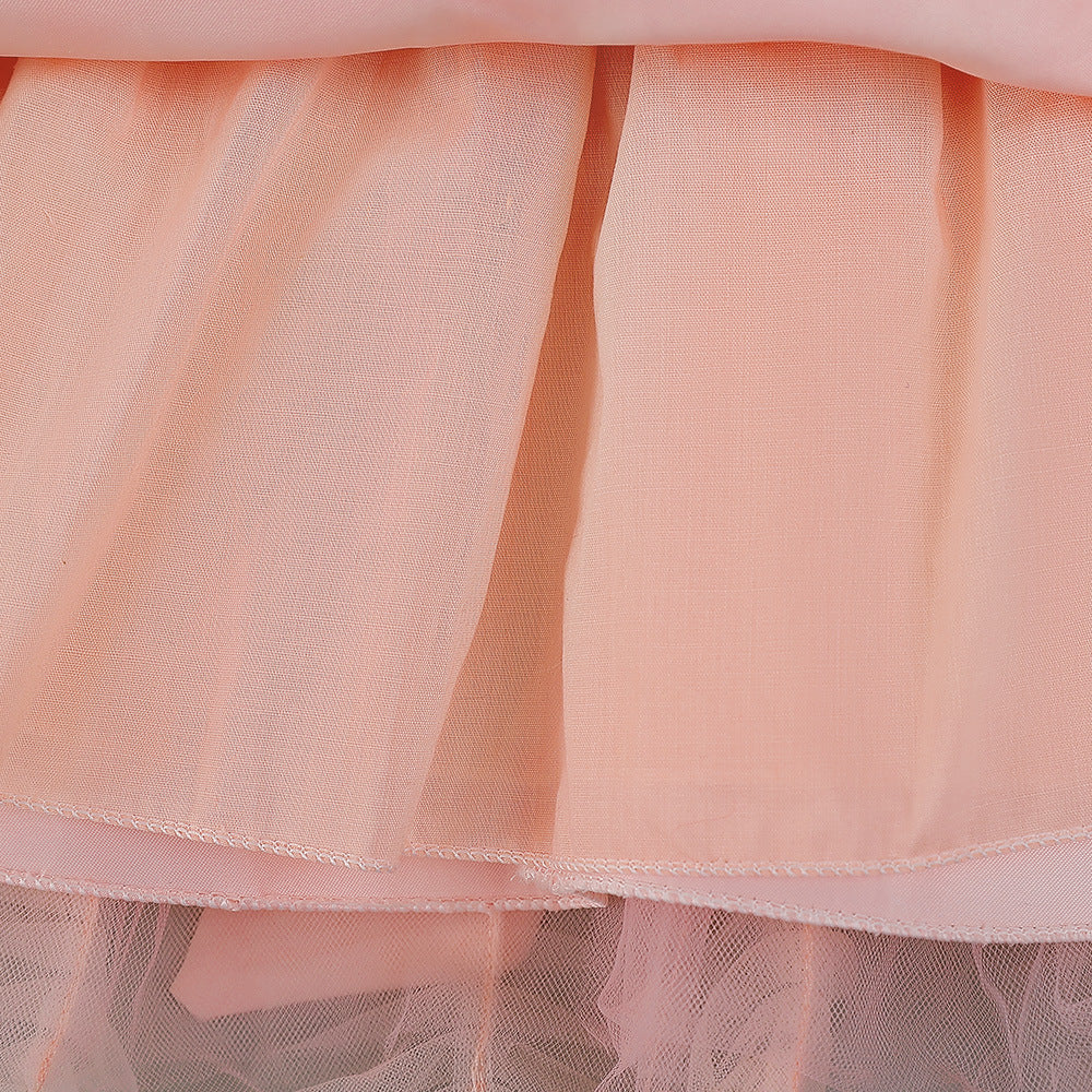 Light Pink Puffy Sequin Party Dress for Girls | Ball Gown Birthday & Flower Girl Dress