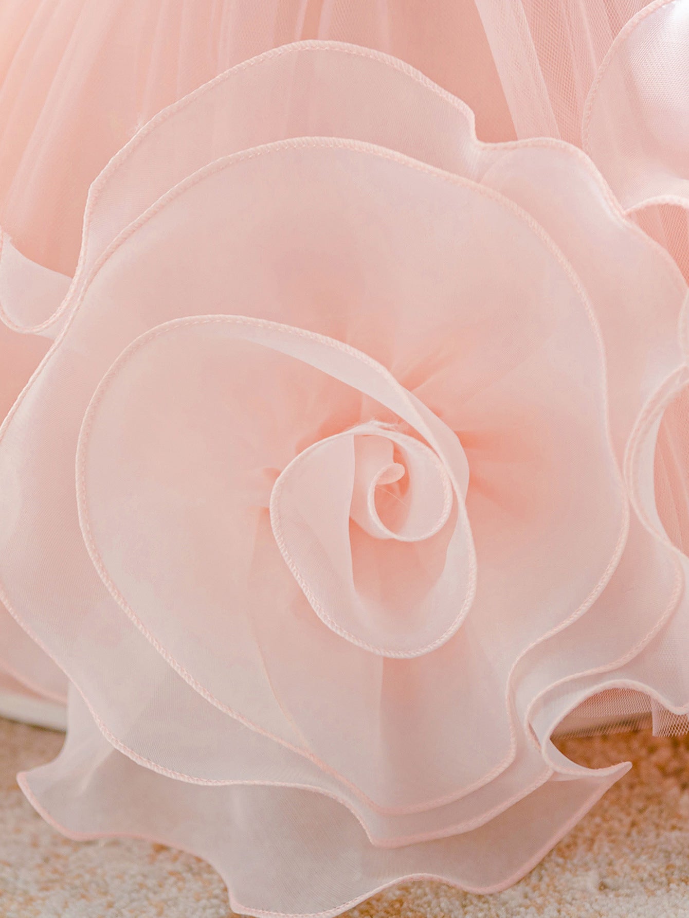 Light Pink Tulle Puff Ball Gown Dress for Kids – Cute Party & Flower Girl Outfit