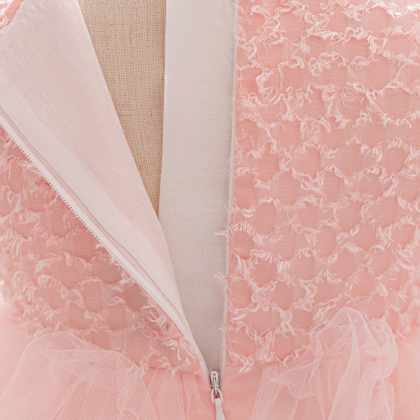 Light Pink Puffy Tulle Ball Gown Dress for Girls – Princess Party & Flower Girl Dress