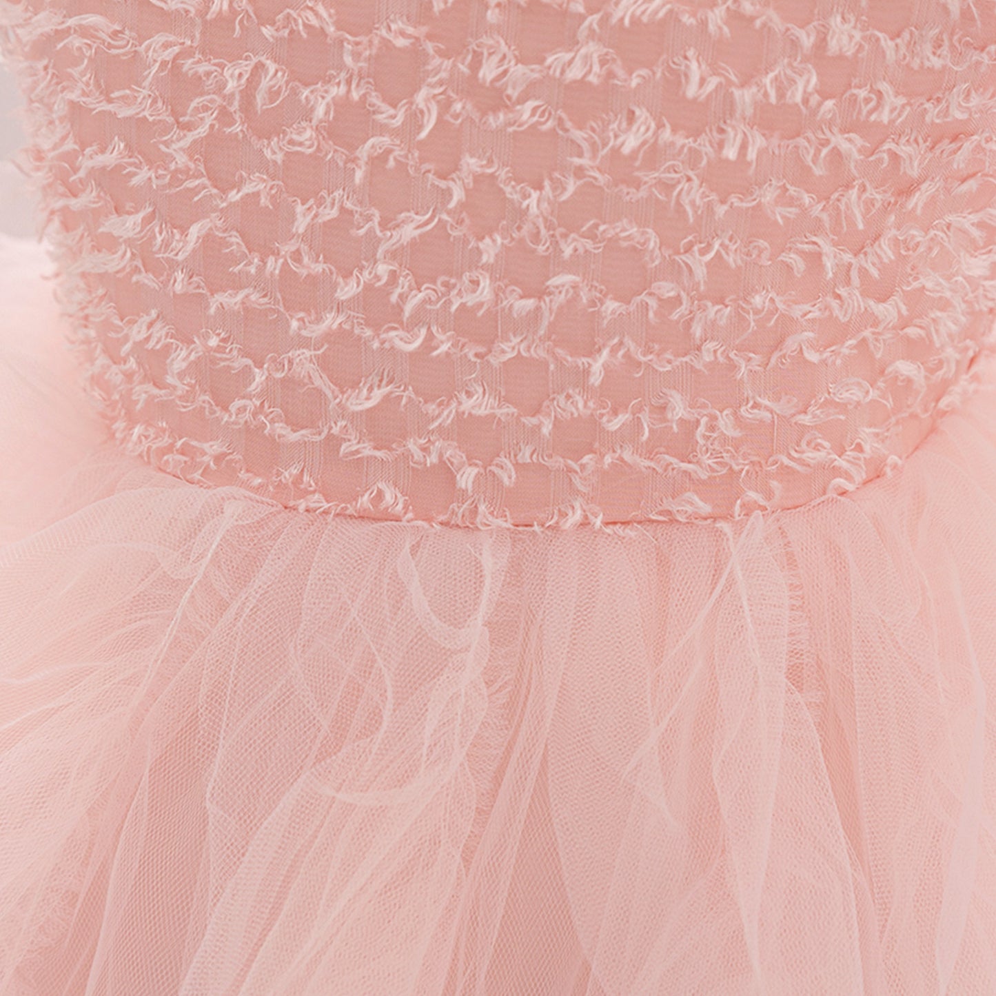 Light Pink Puffy Tulle Ball Gown Dress for Girls – Princess Party & Flower Girl Dress