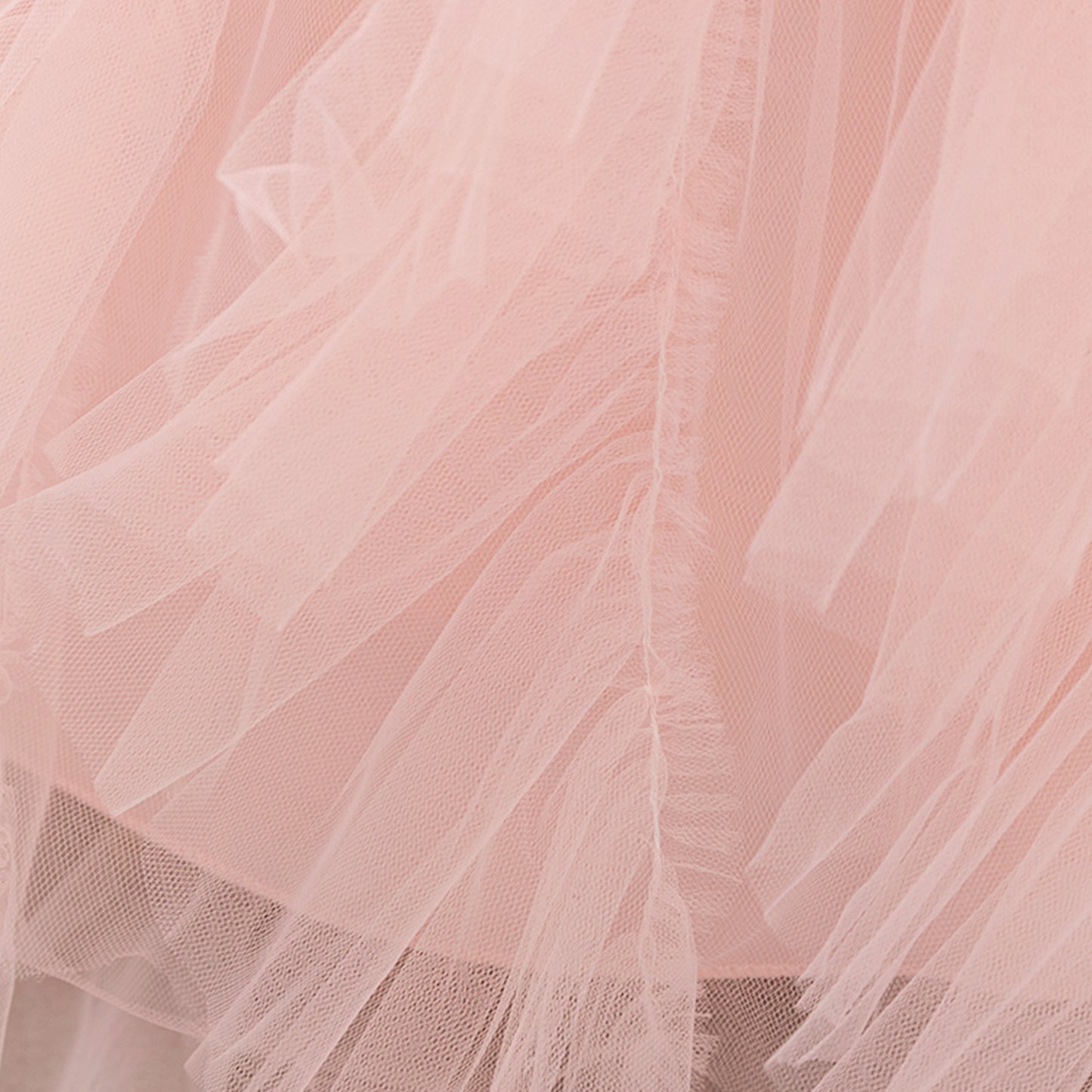 Light Pink Puffy Tulle Ball Gown Dress for Girls – Princess Party & Flower Girl Dress
