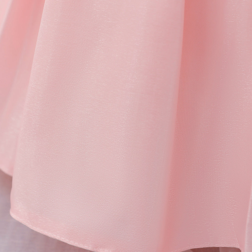 Frocklet Light Pink Toddler Princess Dress with Bow & Ruffles | Satin A-Line Party Dress 8