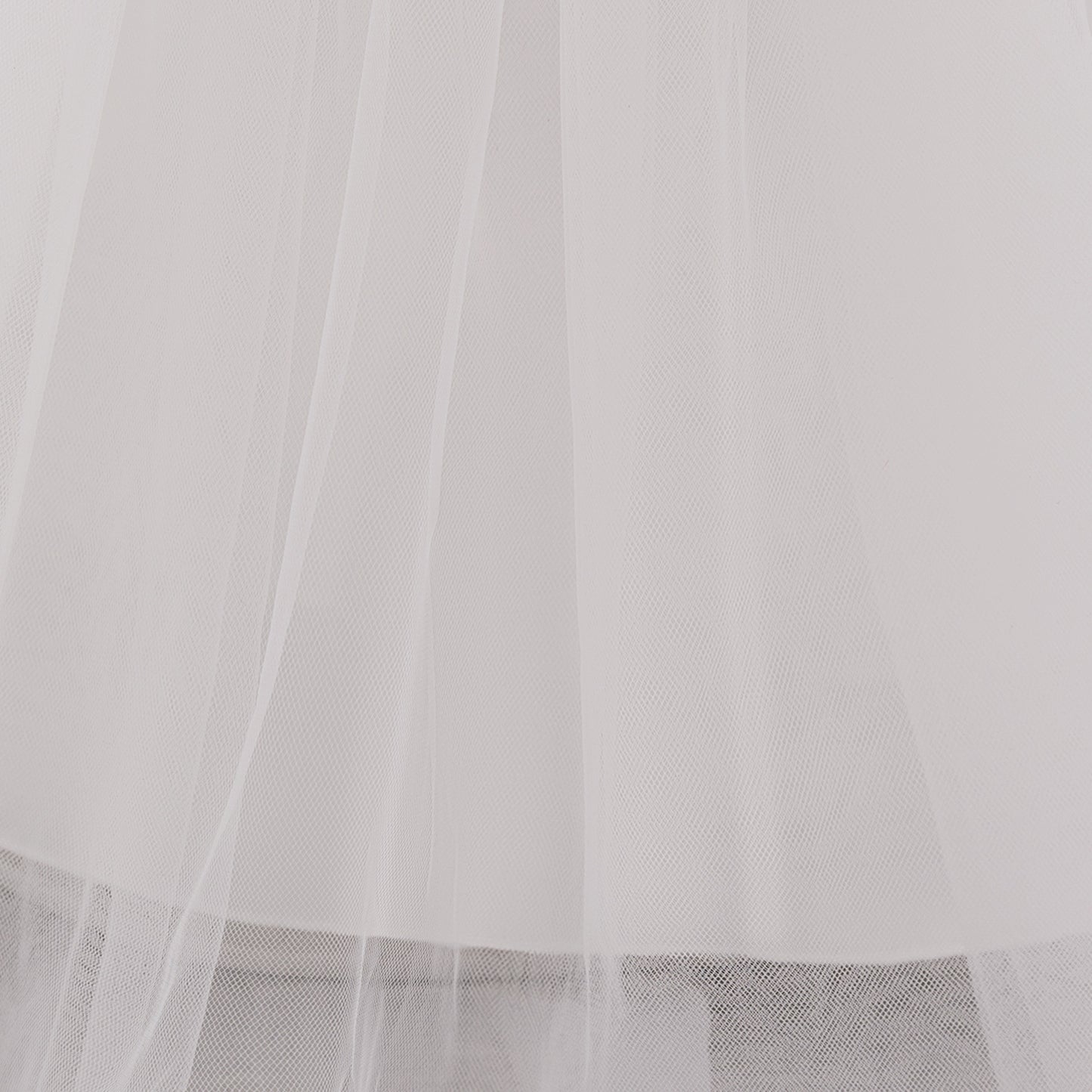 White Lace Tulle A-Line Dress for Girls – Flower Girl & Party