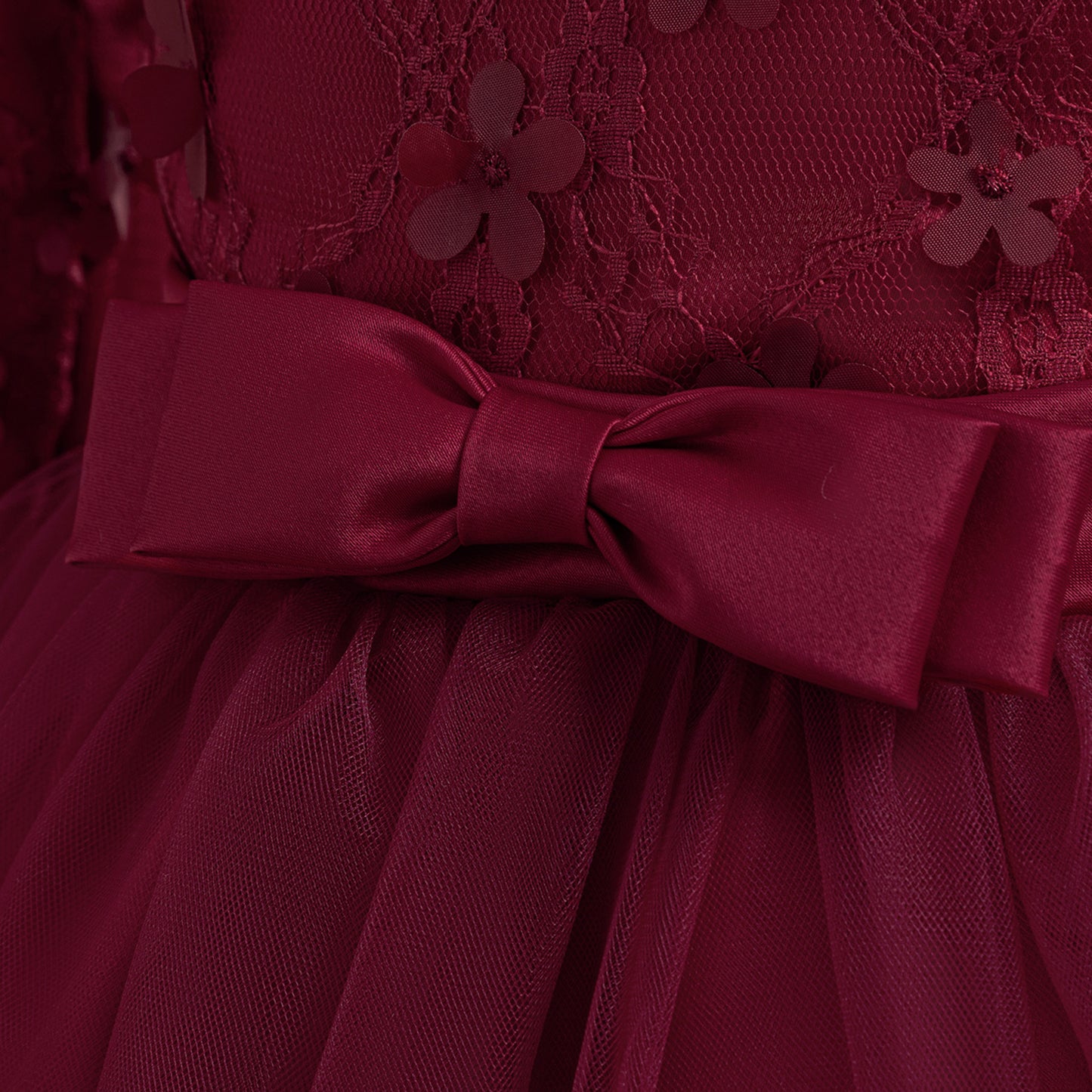Cute A-Line Applique Princess Maxi Dress for Girls | Tulle & Lace Long Sleeve Gown