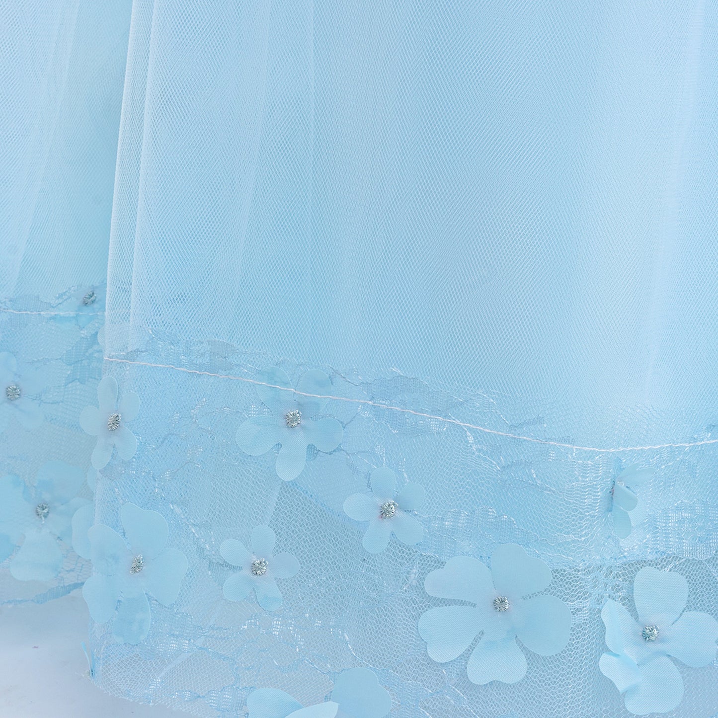 Cute A-Line Applique Princess Maxi Dress for Girls | Tulle & Lace Long Sleeve Gown
