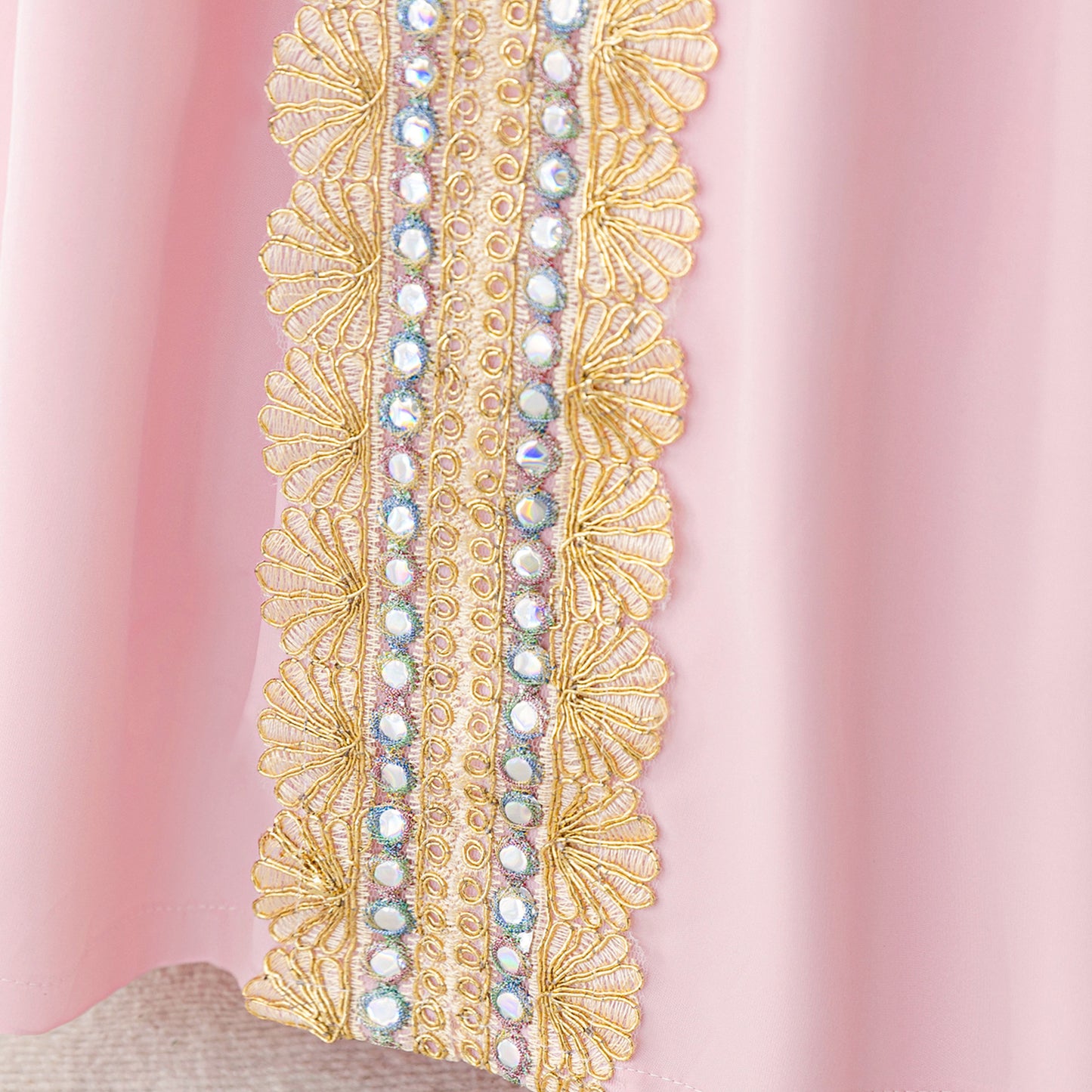 Long Sleeve Embroidered Lace Maxi Dress for Girls | Cute A-line Flower Girl Gown