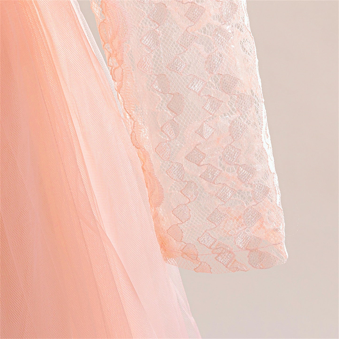 Long Sleeve Tulle & Lace Princess Maxi Dress for Girls (4-13Y) – Flower Girl & Party Gown