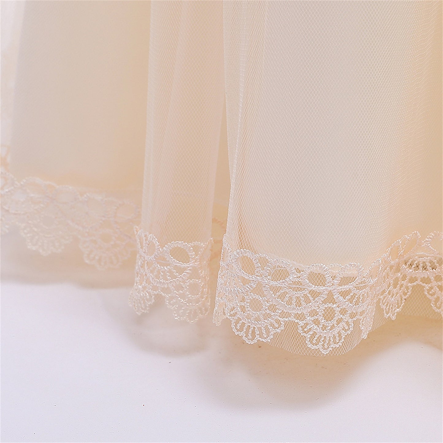Long Sleeve Tulle & Lace Princess Maxi Dress for Girls (4-13Y) – Flower Girl & Party Gown