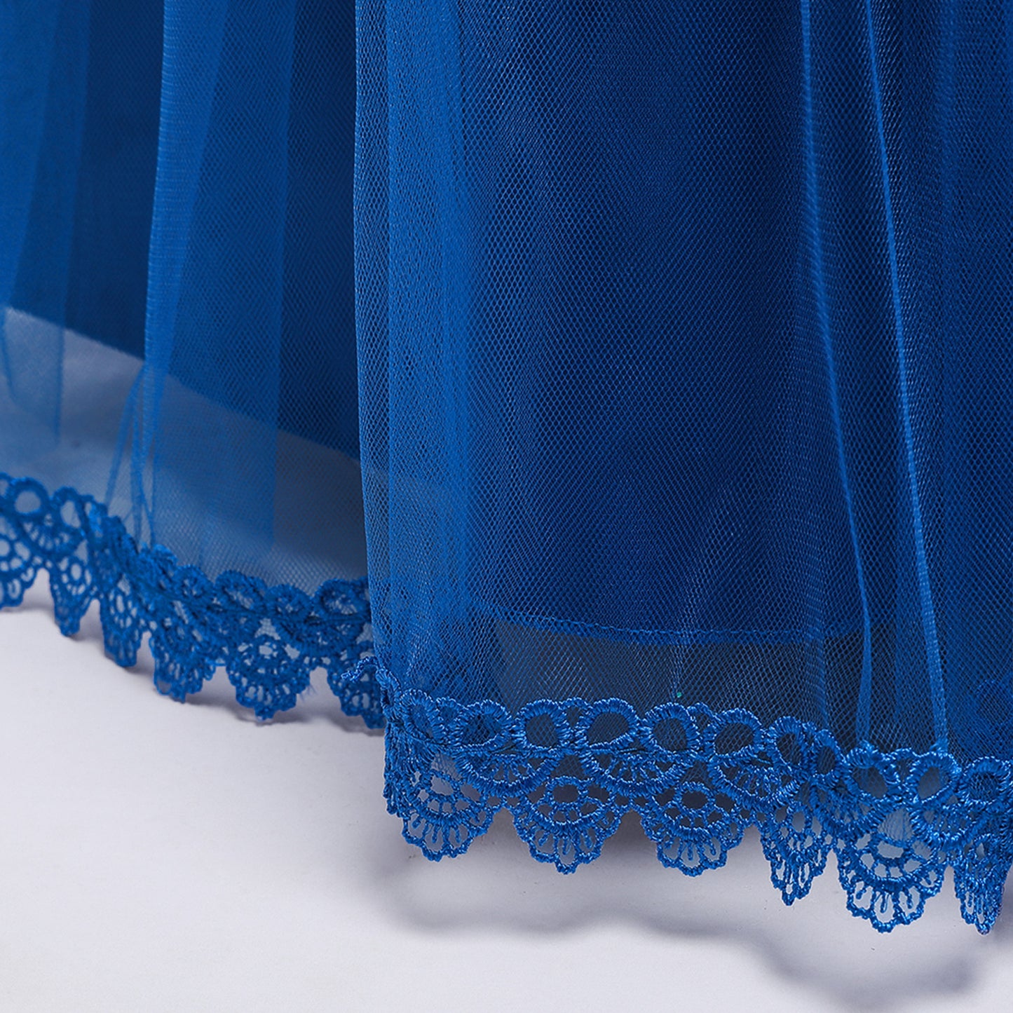 Long Sleeve Tulle & Lace Princess Maxi Dress for Girls (4-13Y) – Flower Girl & Party Gown