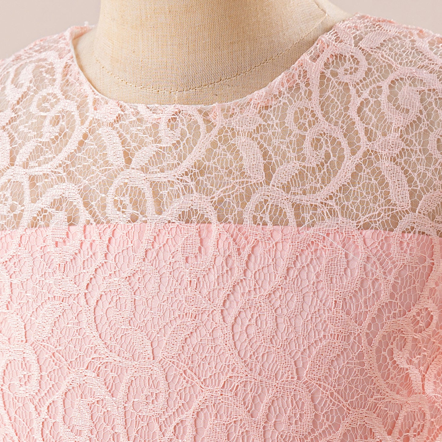 Cute Long Sleeve A-line Princess Dress for Girls - Lace Mesh Maxi Gown