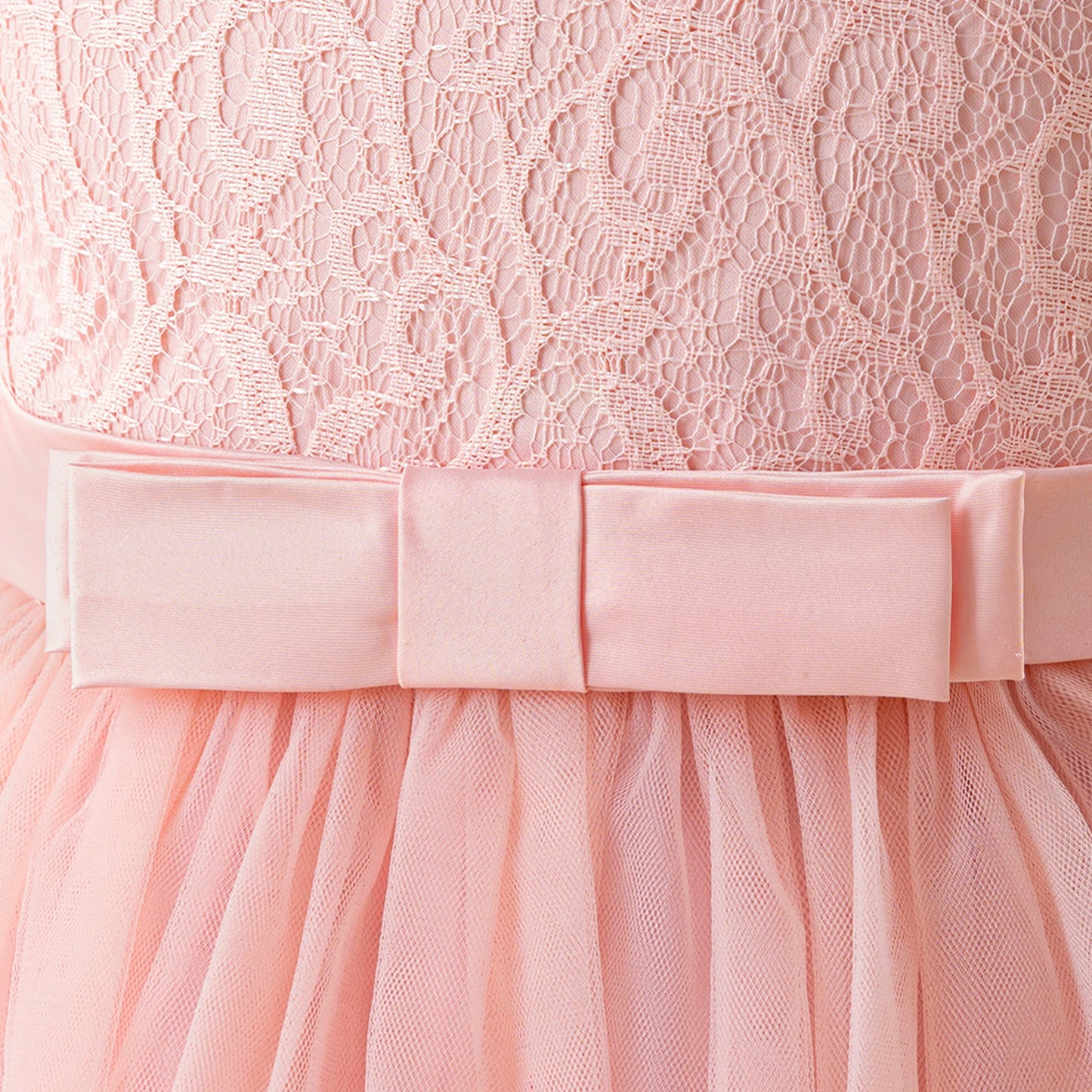 Cute Long Sleeve A-line Princess Dress for Girls - Lace Mesh Maxi Gown