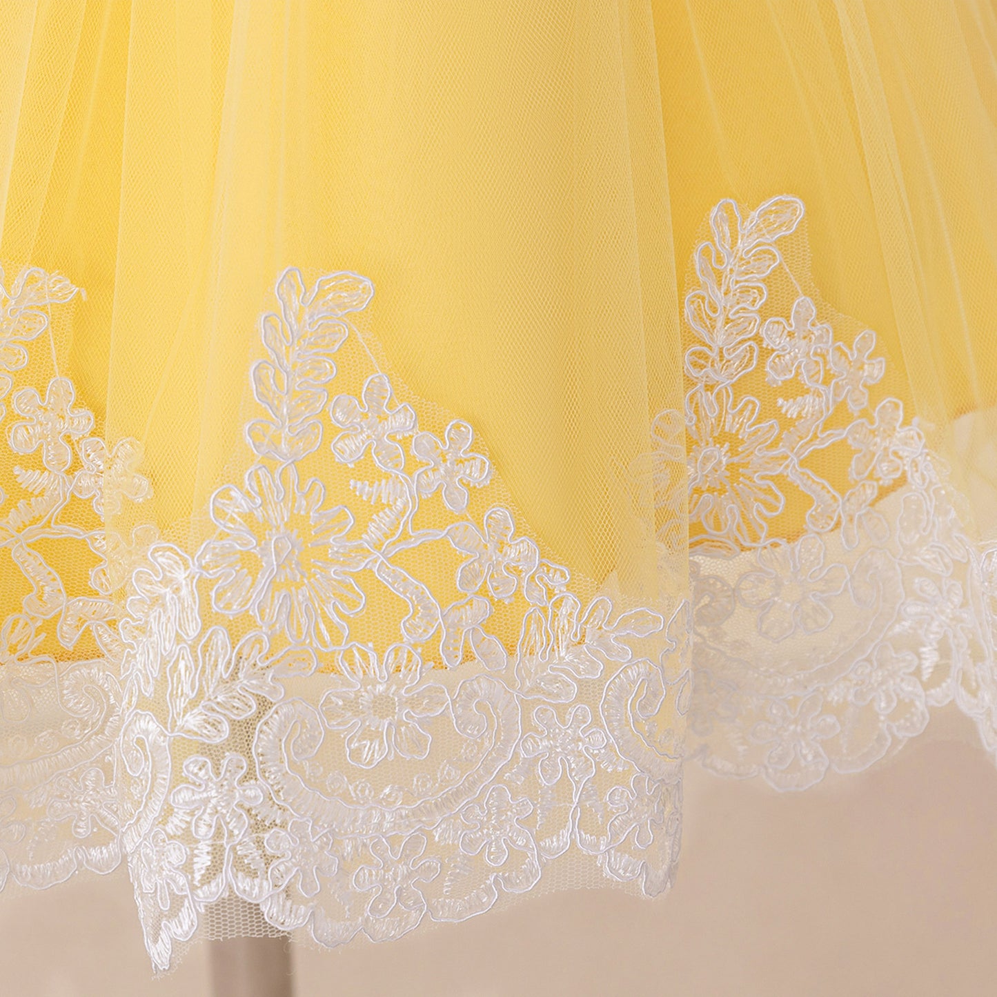 Cute Long Sleeve Lace & Tulle Flower Girl Dress with Bow – A-line Tea Length