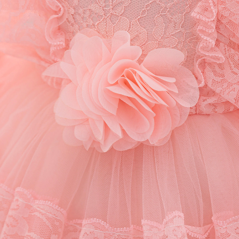Cute Puffy Ball Gown Toddler Dress – Light Pink Long Sleeve Flower Girl Outfit