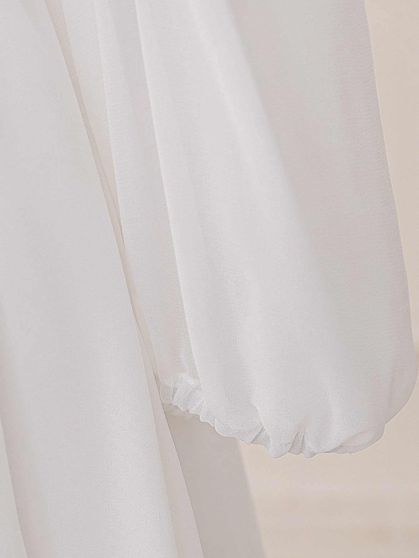 Long Sleeve White Chiffon A-Line Flower Girl Dress with Lace – Maxi Formal Gown