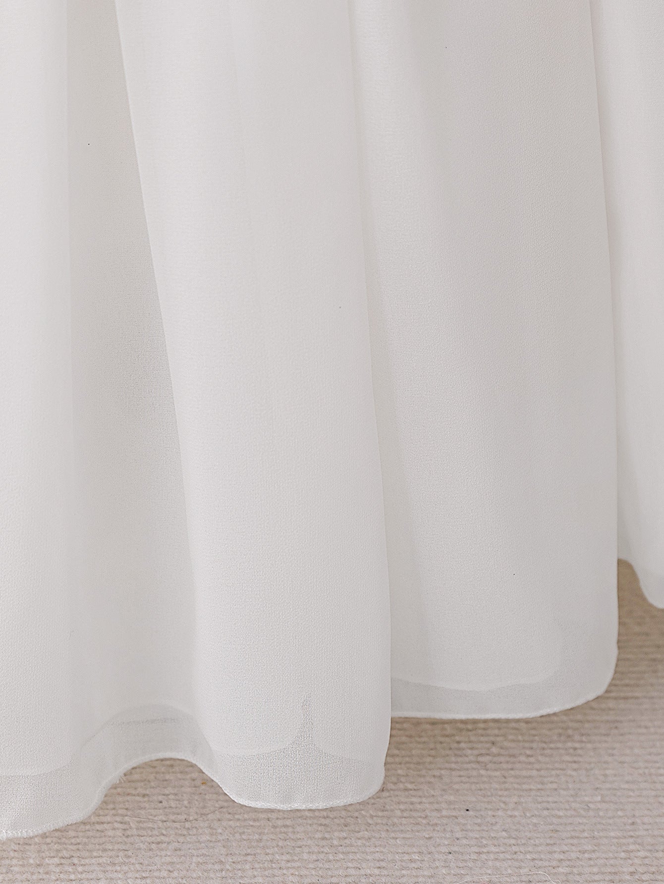 Long Sleeve White A-Line Maxi Dress for Girls with Sequins and Beads | Formal & Party Wear