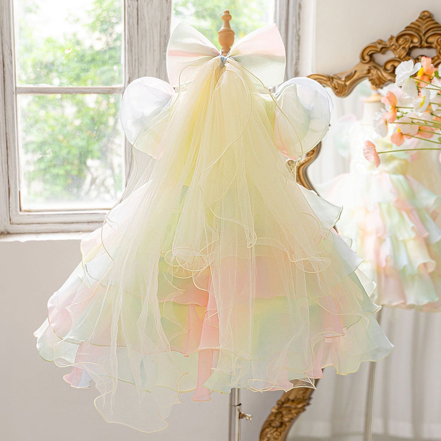 Multicolor Tiered Tulle Princess Dress for Girls - Ball Gown Fairy Style Party Dress