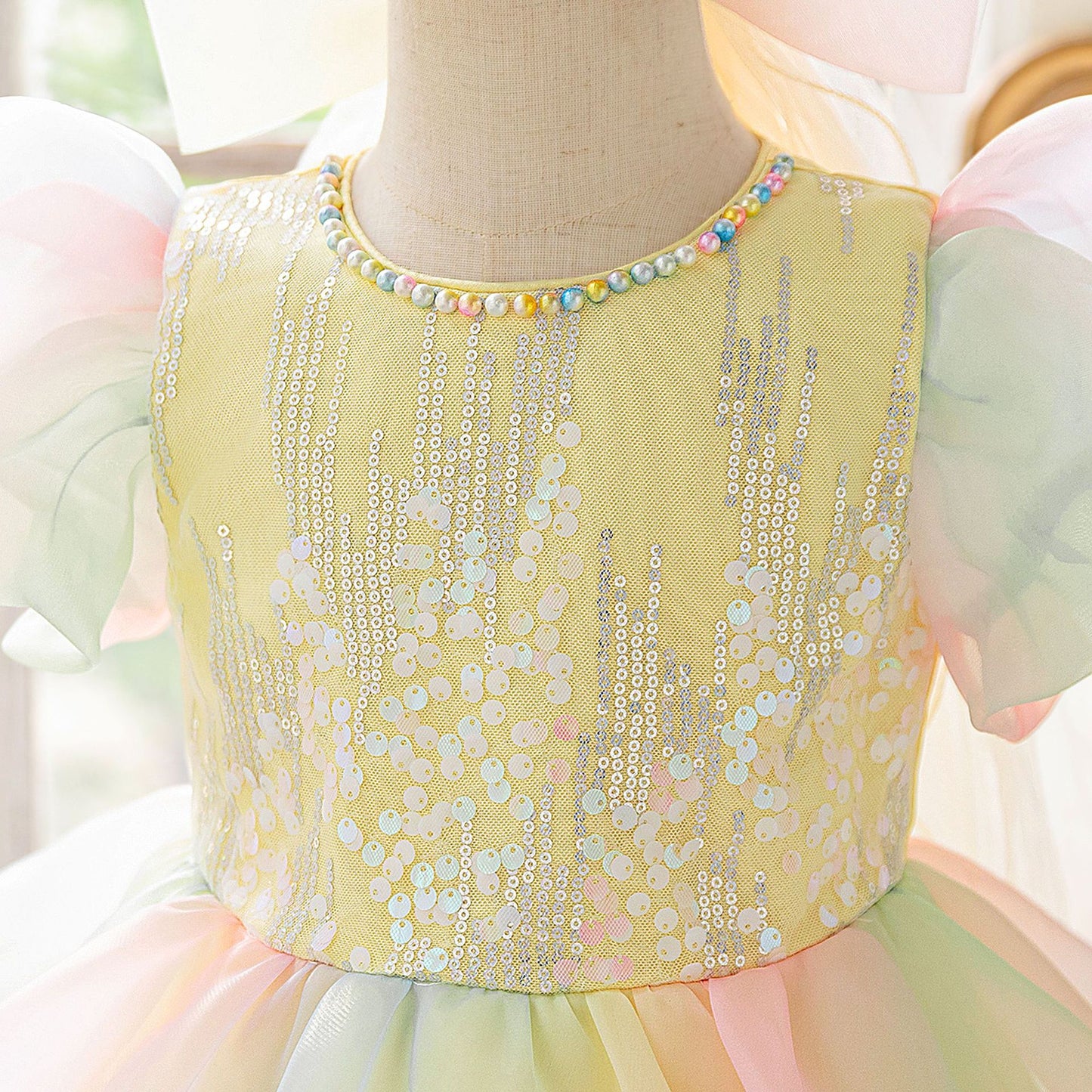 Multicolor Tiered Tulle Princess Dress for Girls - Ball Gown Fairy Style Party Dress