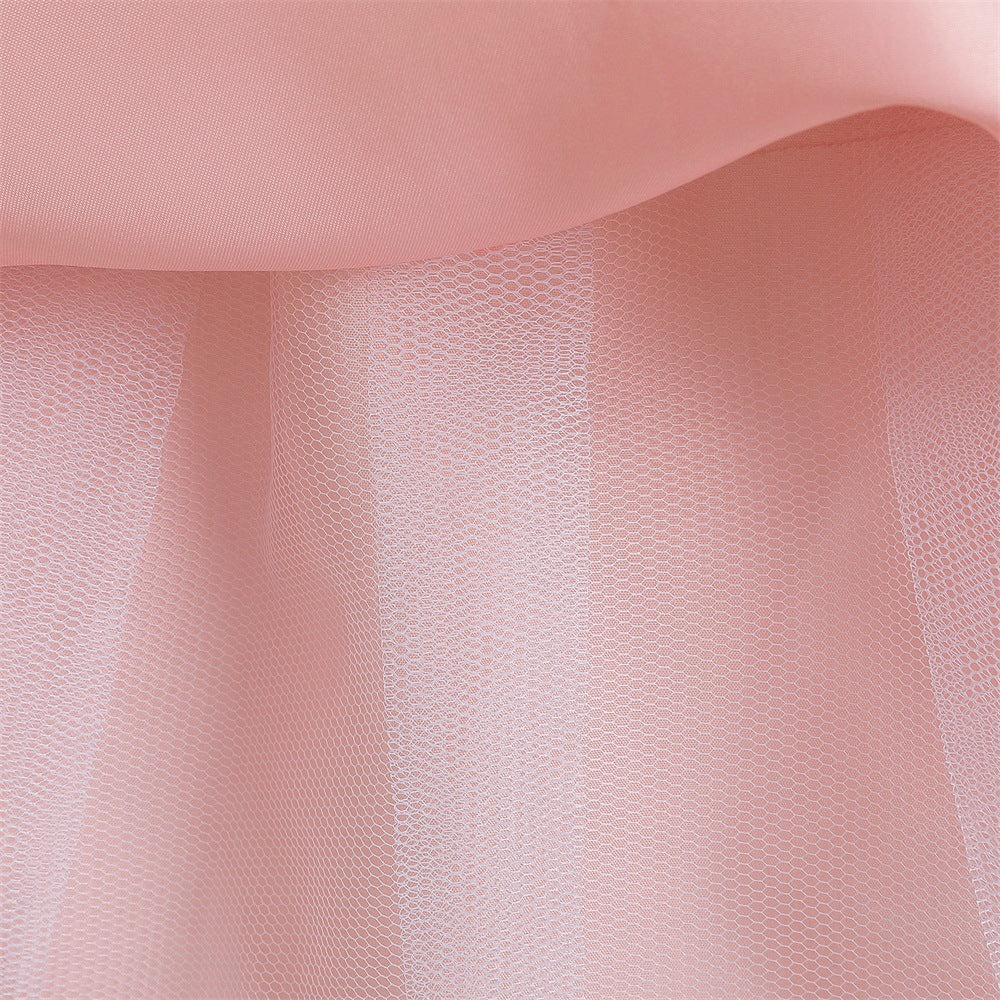 Cute Off Shoulder Maxi Tulle Dress for Girls – A-Line Princess Gown with Applique