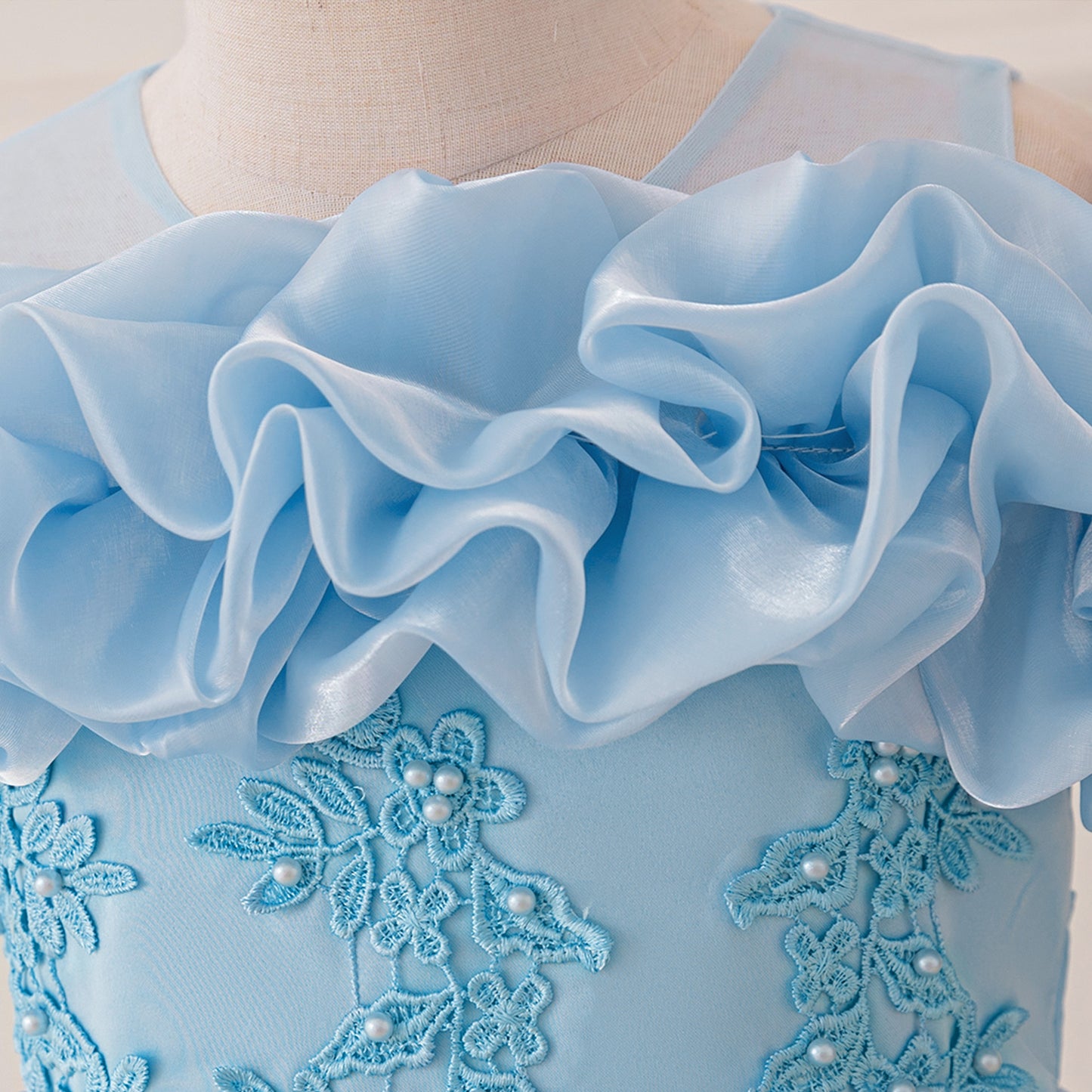 Cute Off Shoulder Tulle Maxi Dress for Girls – Party, Wedding, and Photo Shoot Dresses