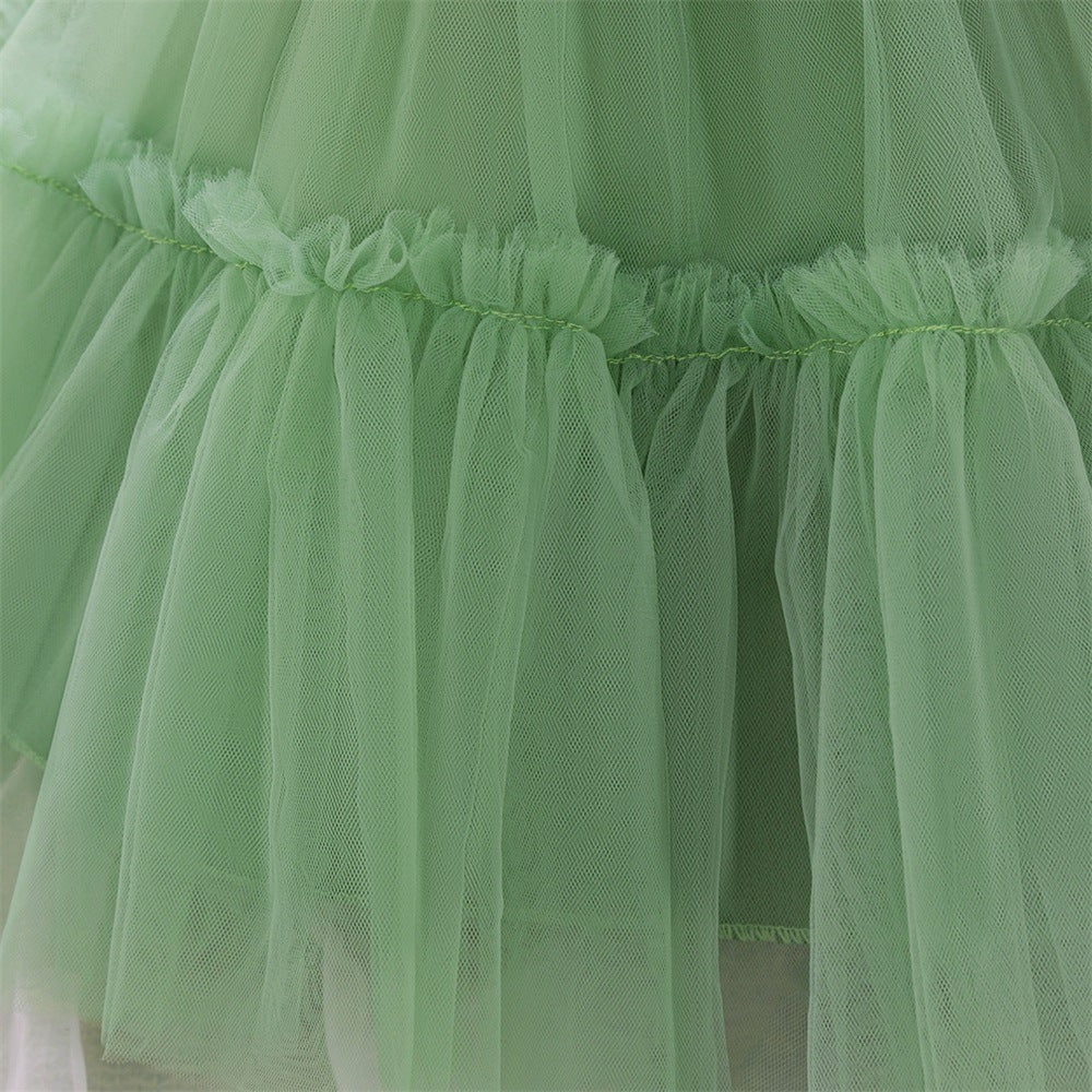 Off Shoulder Puffy Tulle Toddler Dress with Bowknot – Cute Party & Flower Girl Gown
