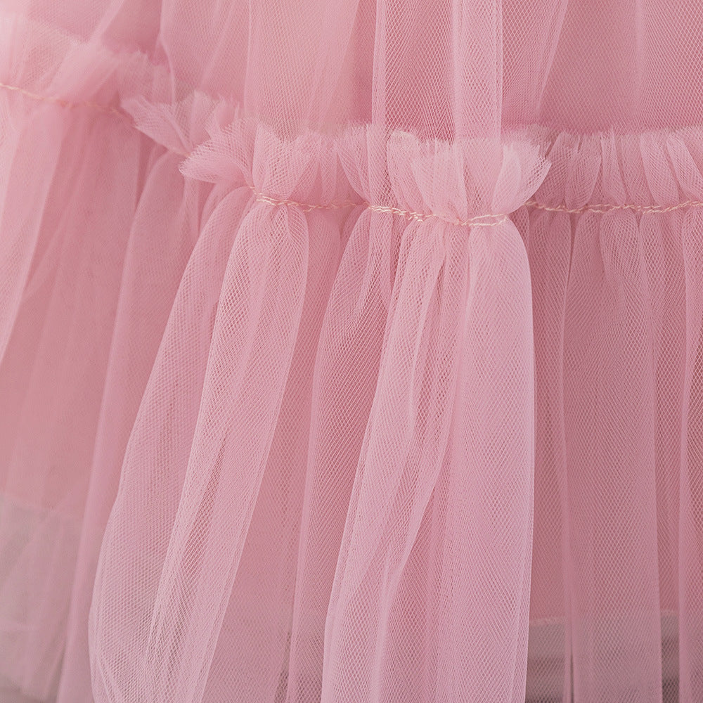 Off Shoulder Puffy Tulle Toddler Dress with Bowknot – Cute Party & Flower Girl Gown