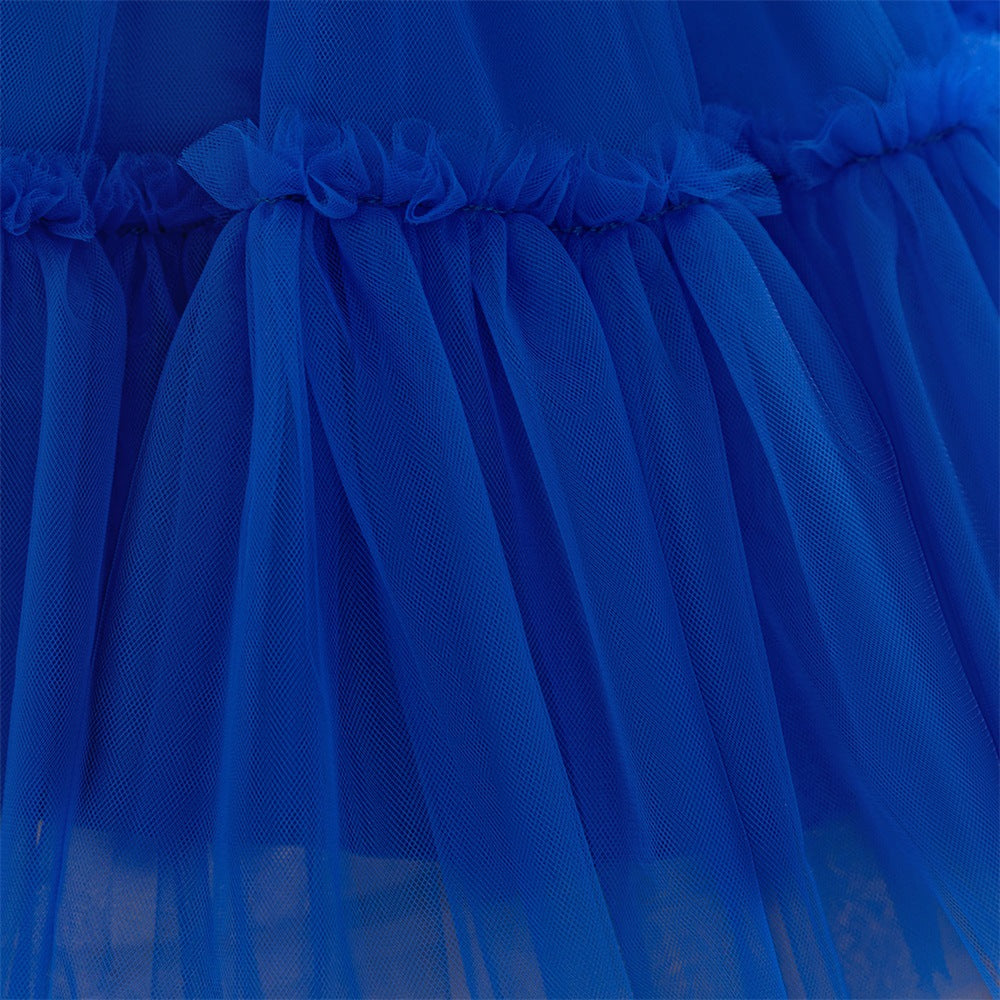 Off Shoulder Puffy Tulle Toddler Dress with Bowknot – Cute Party & Flower Girl Gown