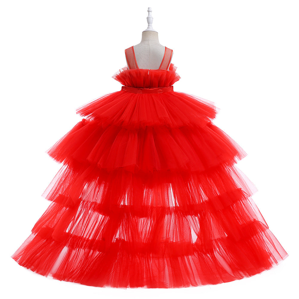 Cute Off Shoulder Pleated Tulle Flower Girl Dress for Parties & Weddings