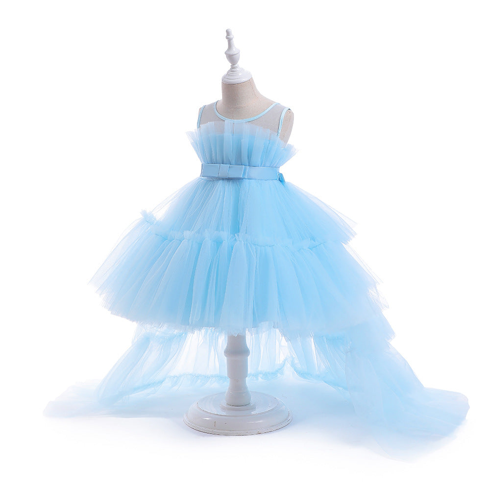 Cute Off Shoulder Pleated Tulle Flower Girl Dress for Parties & Weddings