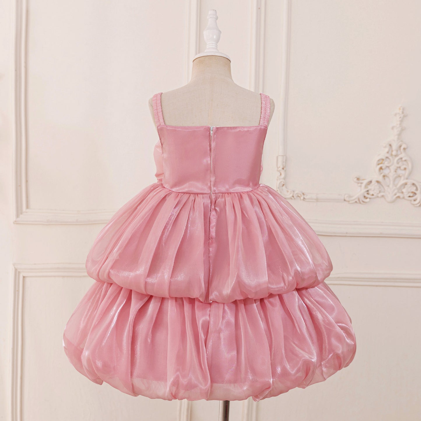 Off Shoulder Organza A-Line Princess Dress for Girls - Party Flower Girl Gown