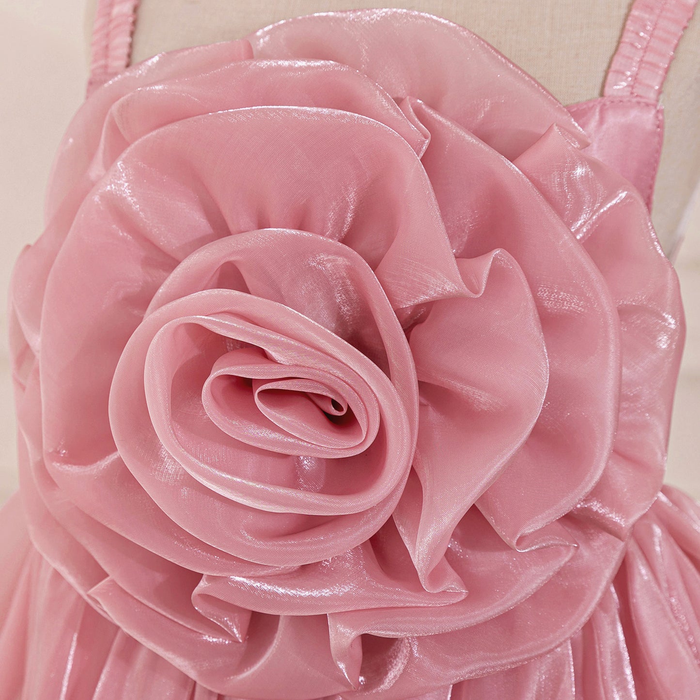 Off Shoulder Organza A-Line Princess Dress for Girls - Party Flower Girl Gown