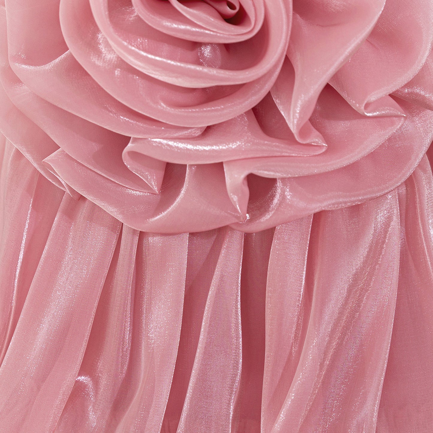 Off Shoulder Organza A-Line Princess Dress for Girls - Party Flower Girl Gown