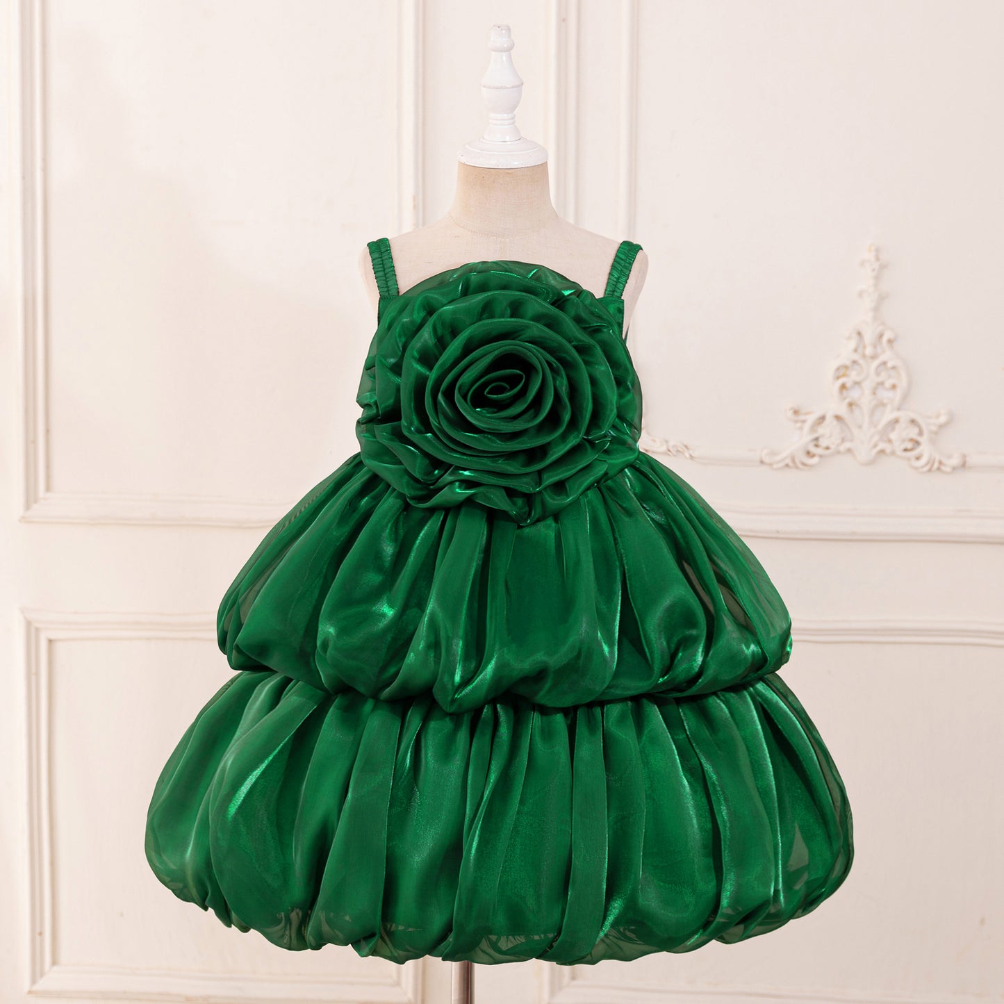 Off Shoulder Organza A-Line Princess Dress for Girls - Party Flower Girl Gown