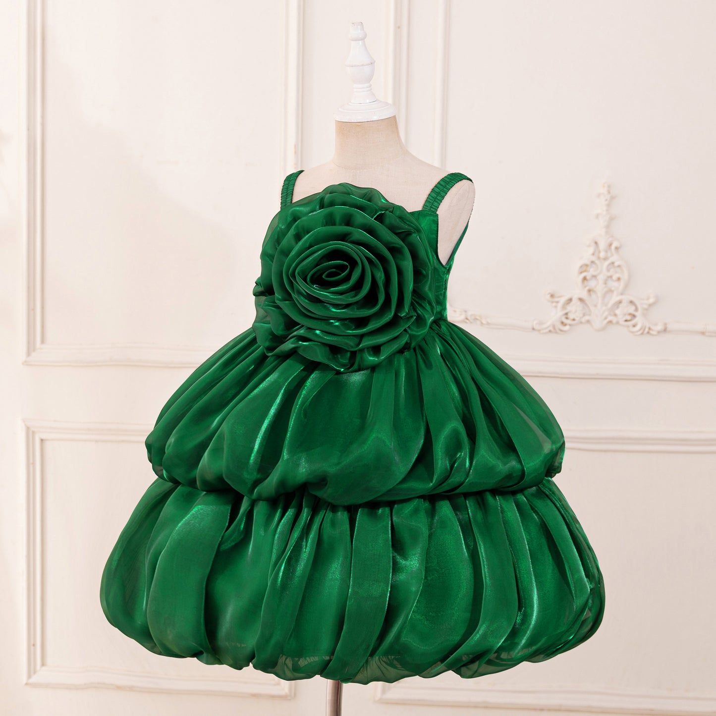 Off Shoulder Organza A-Line Princess Dress for Girls - Party Flower Girl Gown