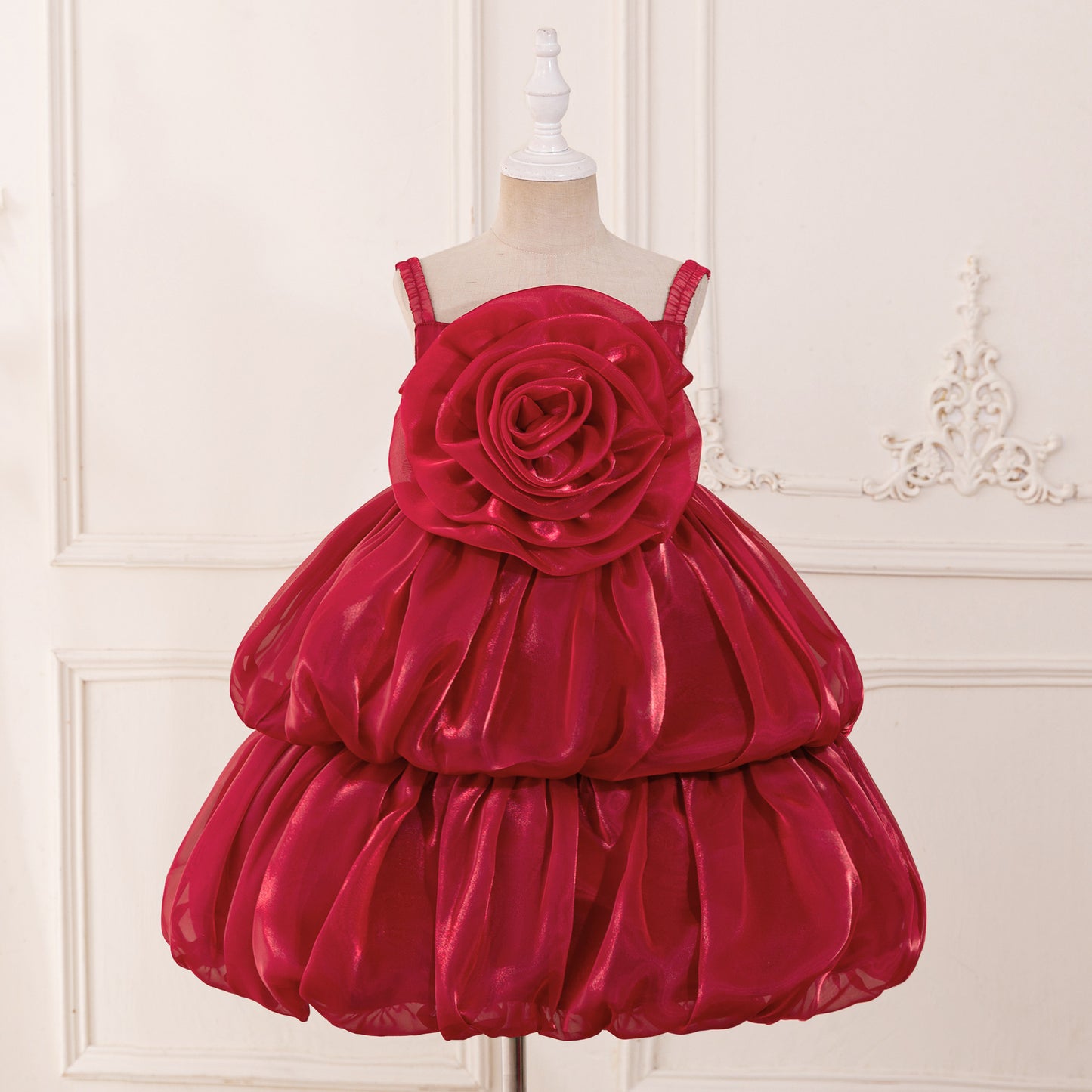 Off Shoulder Organza A-Line Princess Dress for Girls - Party Flower Girl Gown