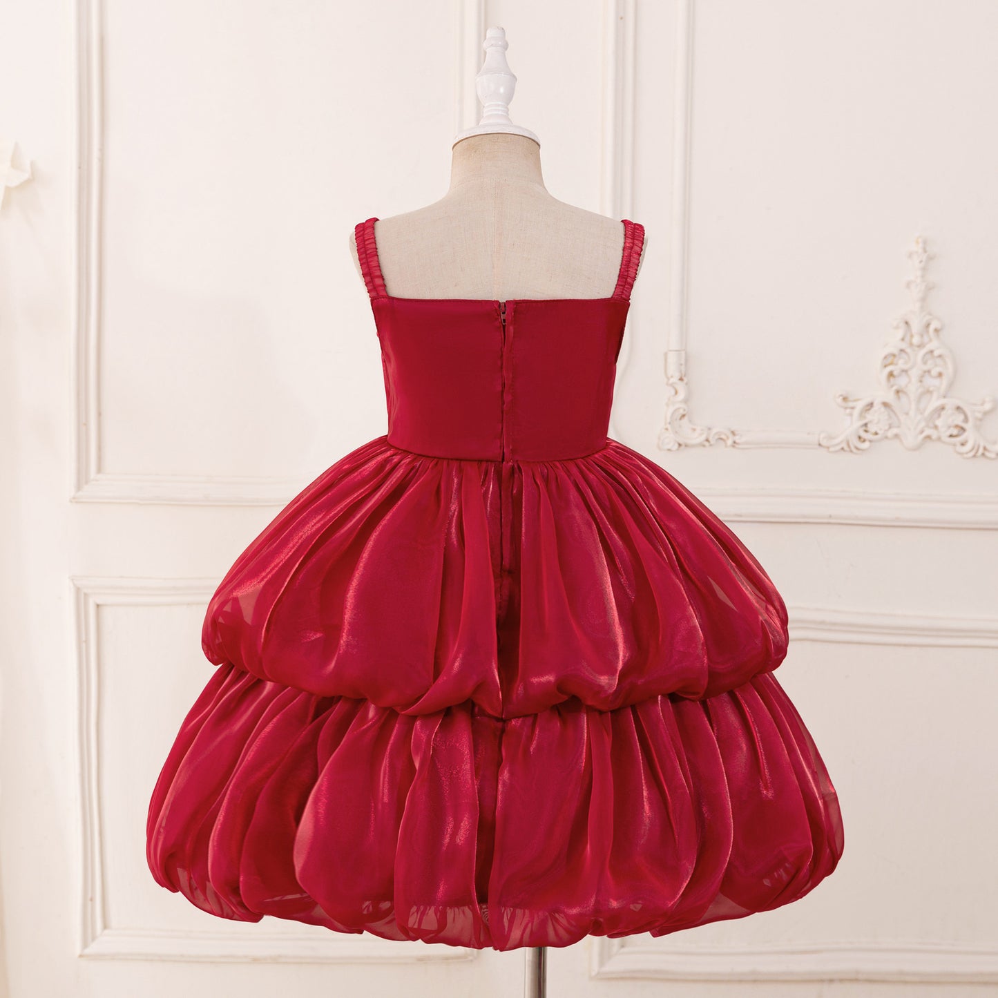 Off Shoulder Organza A-Line Princess Dress for Girls - Party Flower Girl Gown