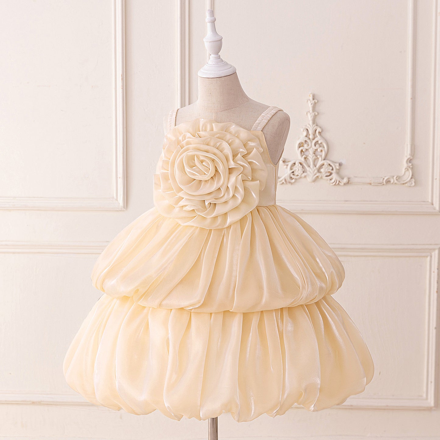 Off Shoulder Organza A-Line Princess Dress for Girls - Party Flower Girl Gown