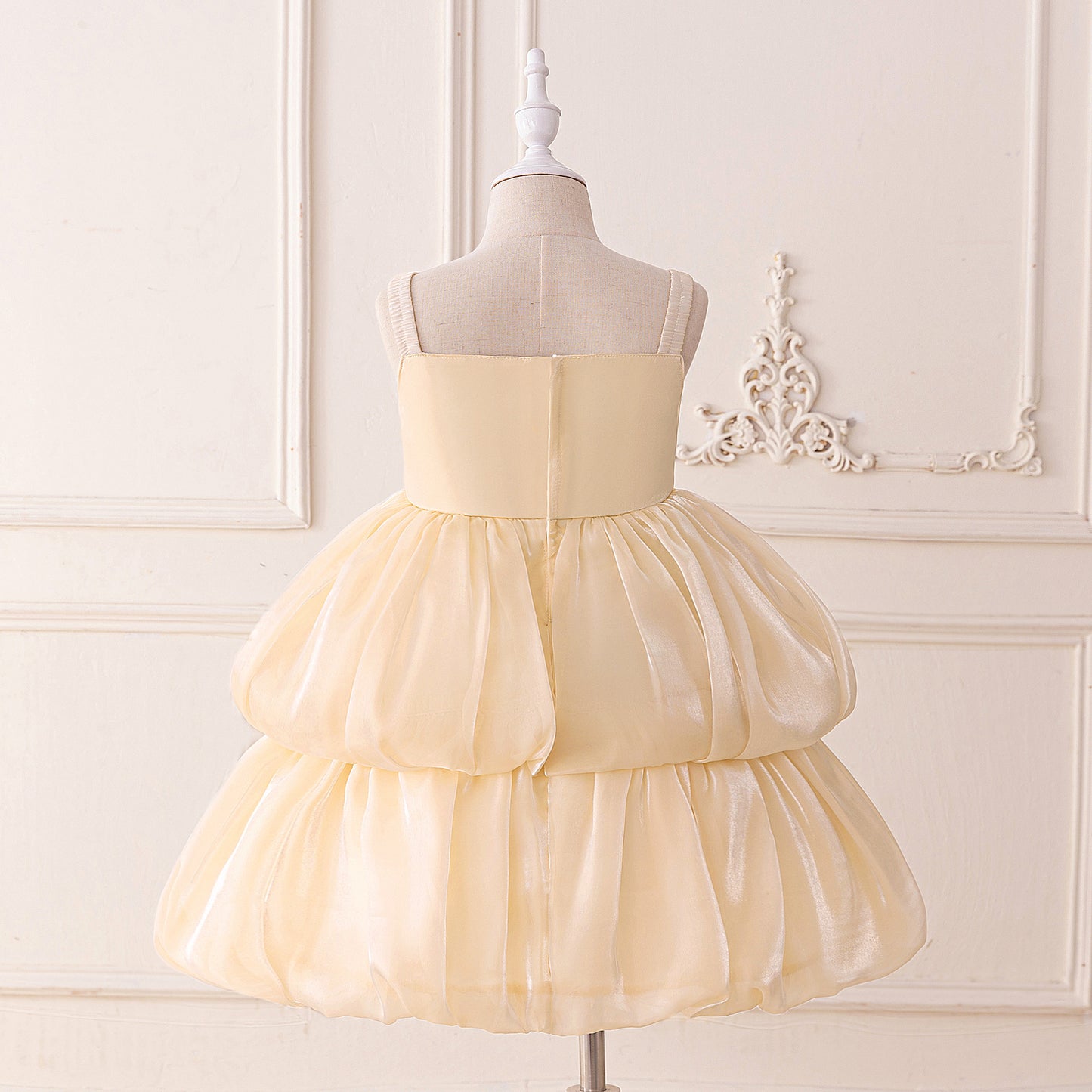 Off Shoulder Organza A-Line Princess Dress for Girls - Party Flower Girl Gown