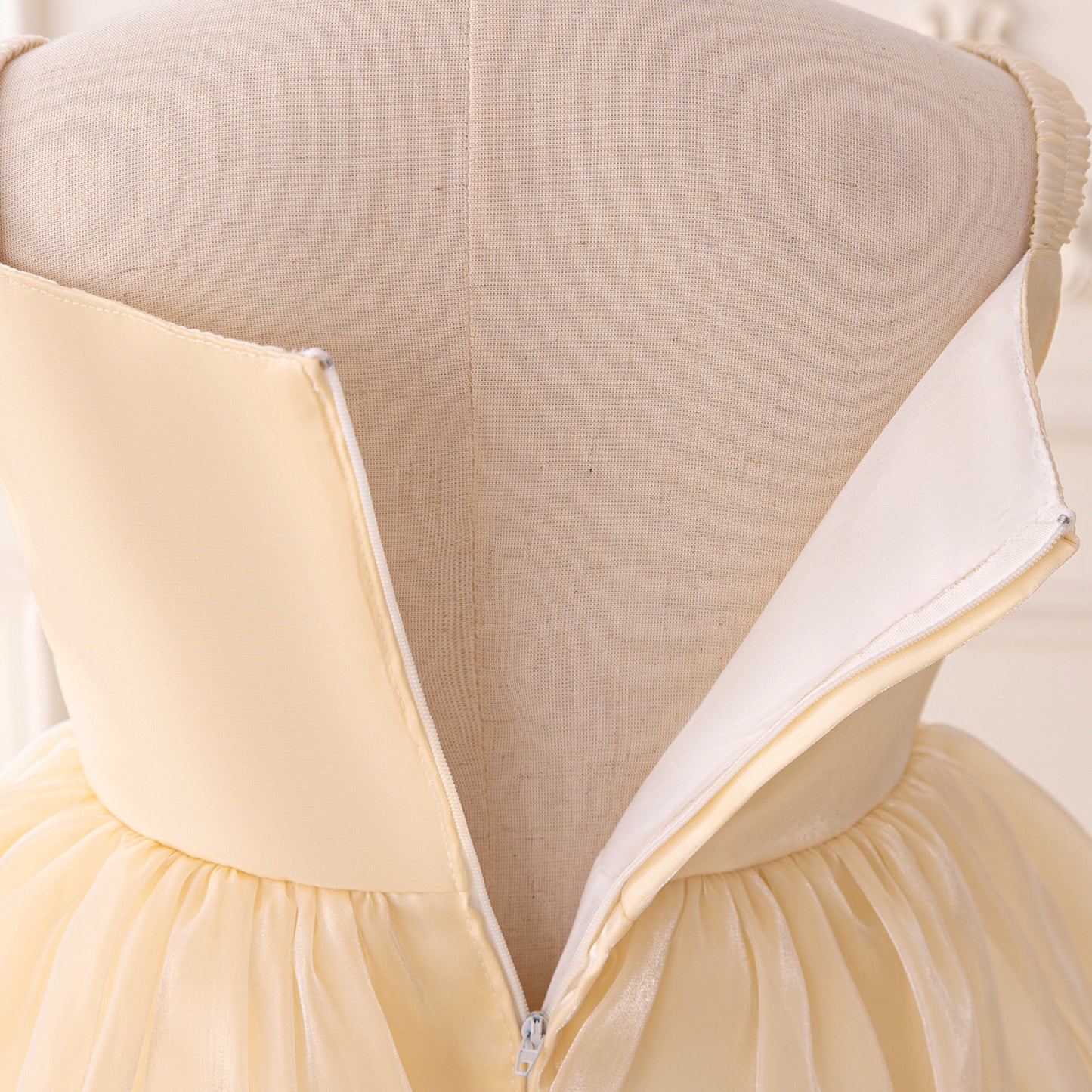 Off Shoulder Organza A-Line Princess Dress for Girls - Party Flower Girl Gown