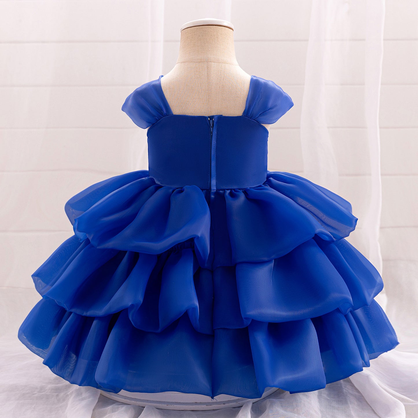 Off Shoulder Puffy Princess Party Dress for Girls | Tea Length Organza Ball Gown