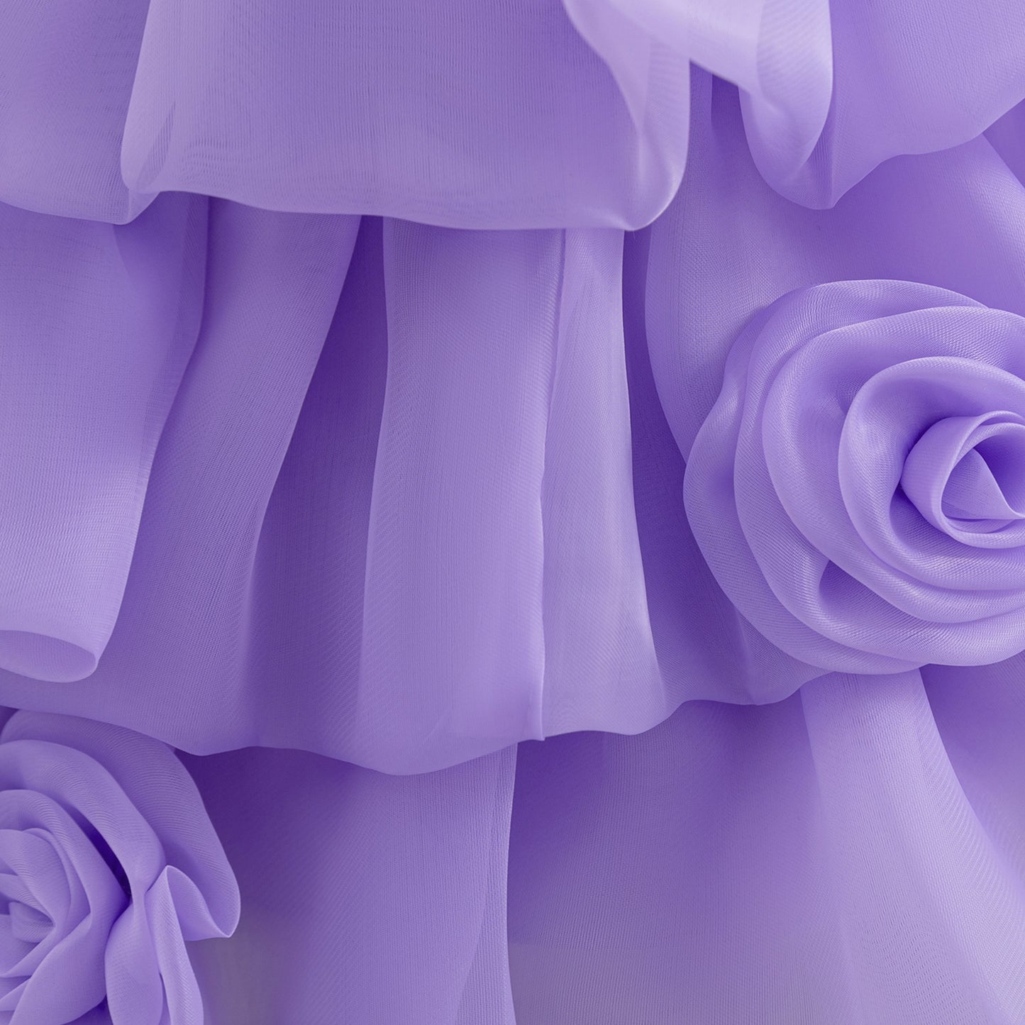 Off Shoulder Puffy Princess Party Dress for Girls | Tea Length Organza Ball Gown