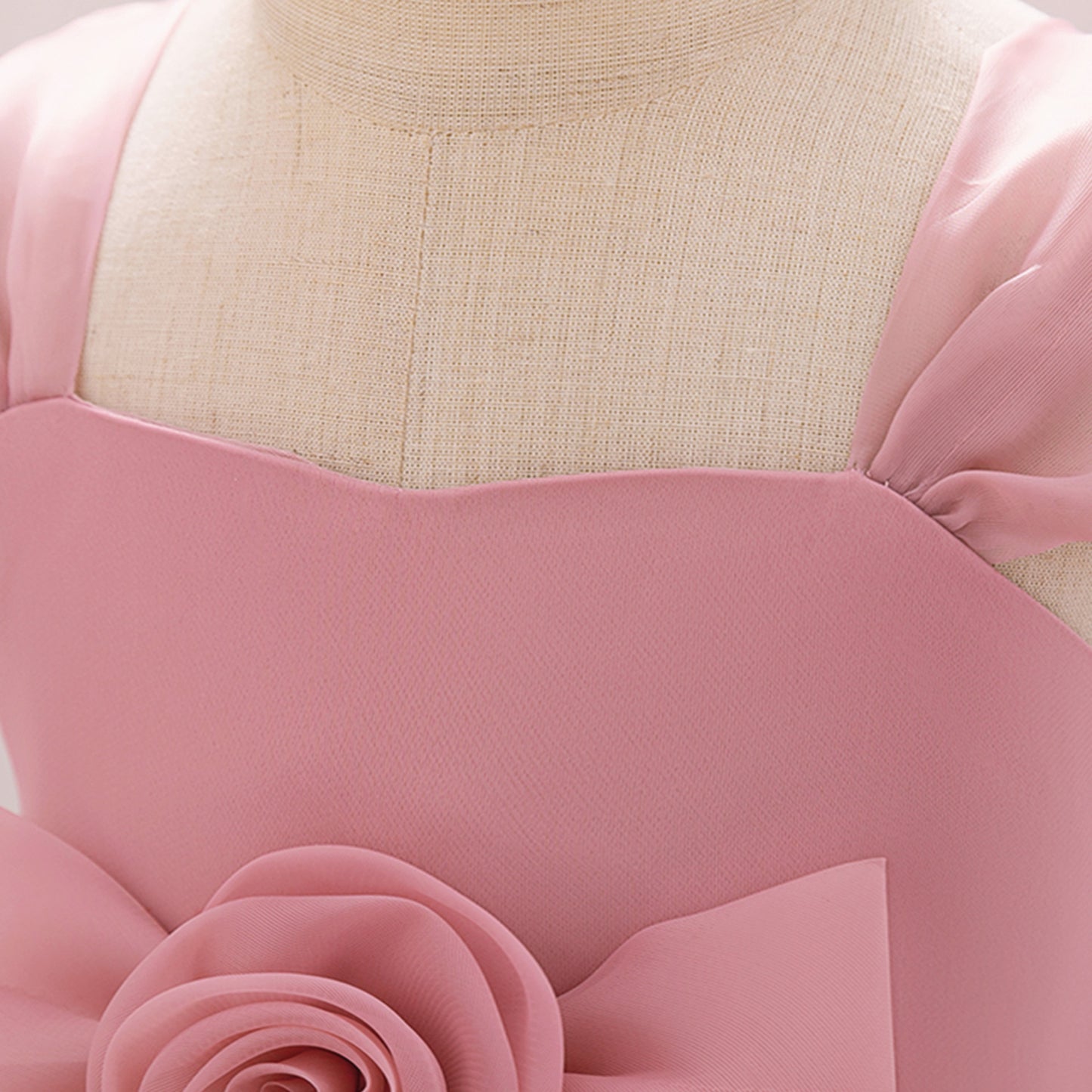 Off Shoulder Puffy Princess Party Dress for Girls | Tea Length Organza Ball Gown