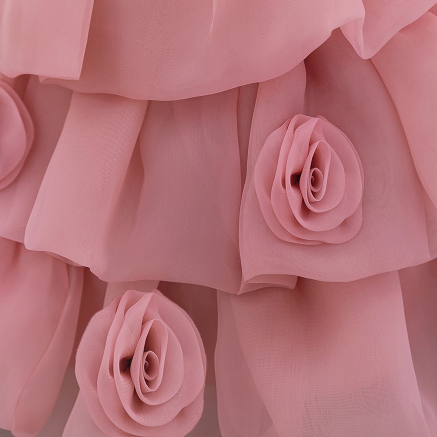 Off Shoulder Puffy Princess Party Dress for Girls | Tea Length Organza Ball Gown