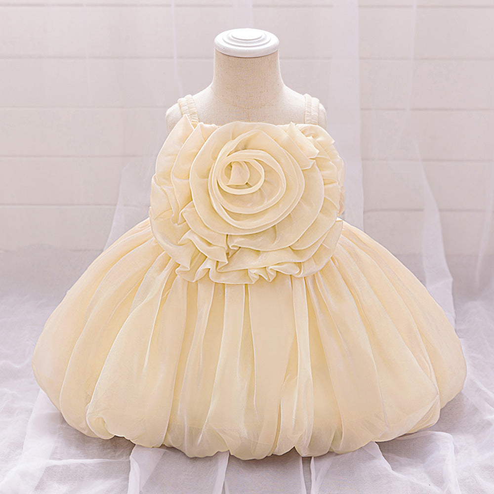 Cute Off-Shoulder Puffy Organza Princess Dress | Party & Flower Girl Gown for Girls