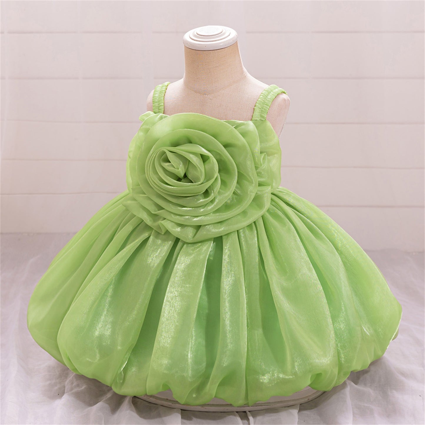 Cute Off-Shoulder Puffy Organza Princess Dress | Party & Flower Girl Gown for Girls