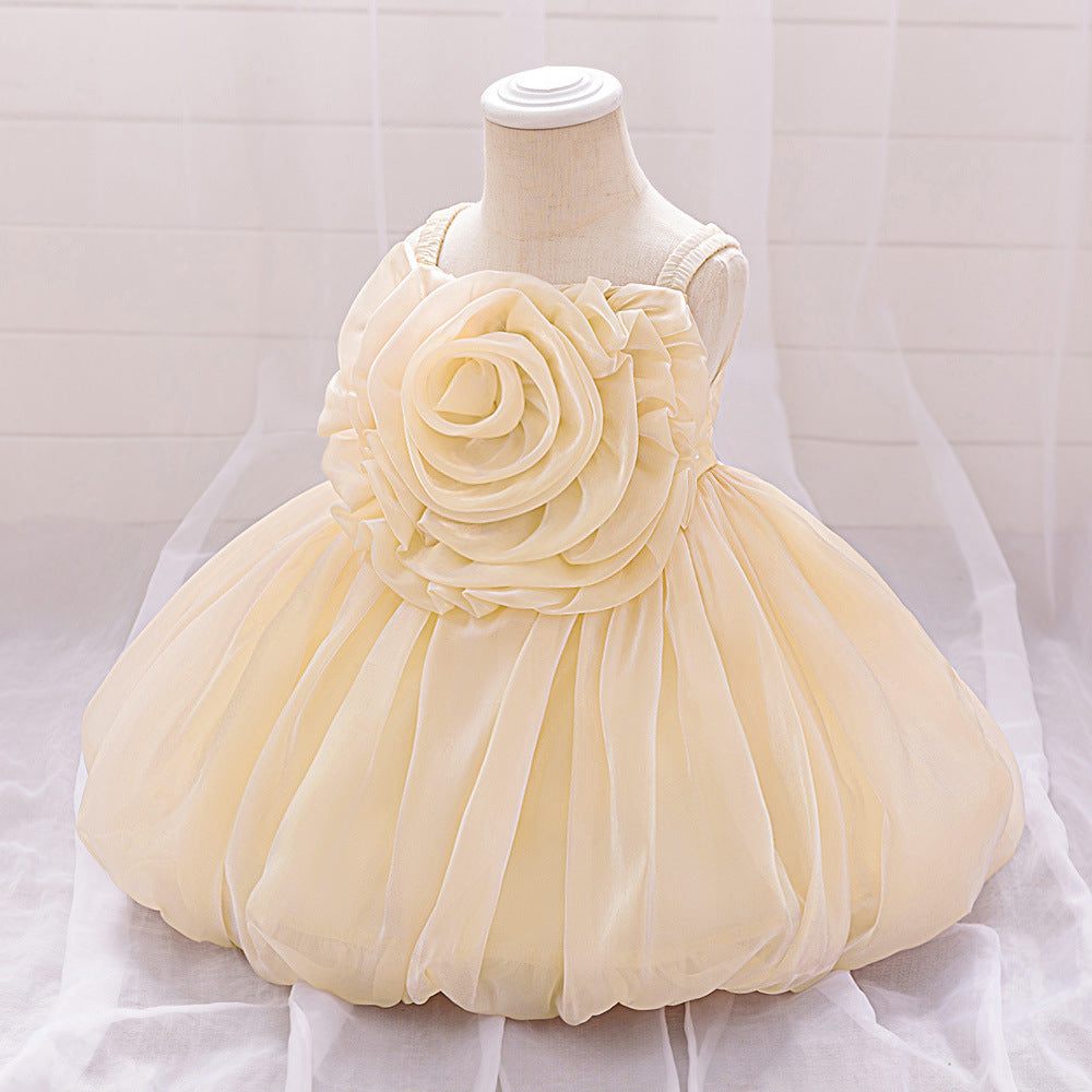 Cute Off-Shoulder Puffy Organza Princess Dress | Party & Flower Girl Gown for Girls