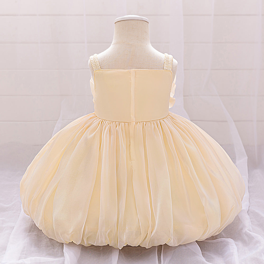 Cute Off-Shoulder Puffy Organza Princess Dress | Party & Flower Girl Gown for Girls