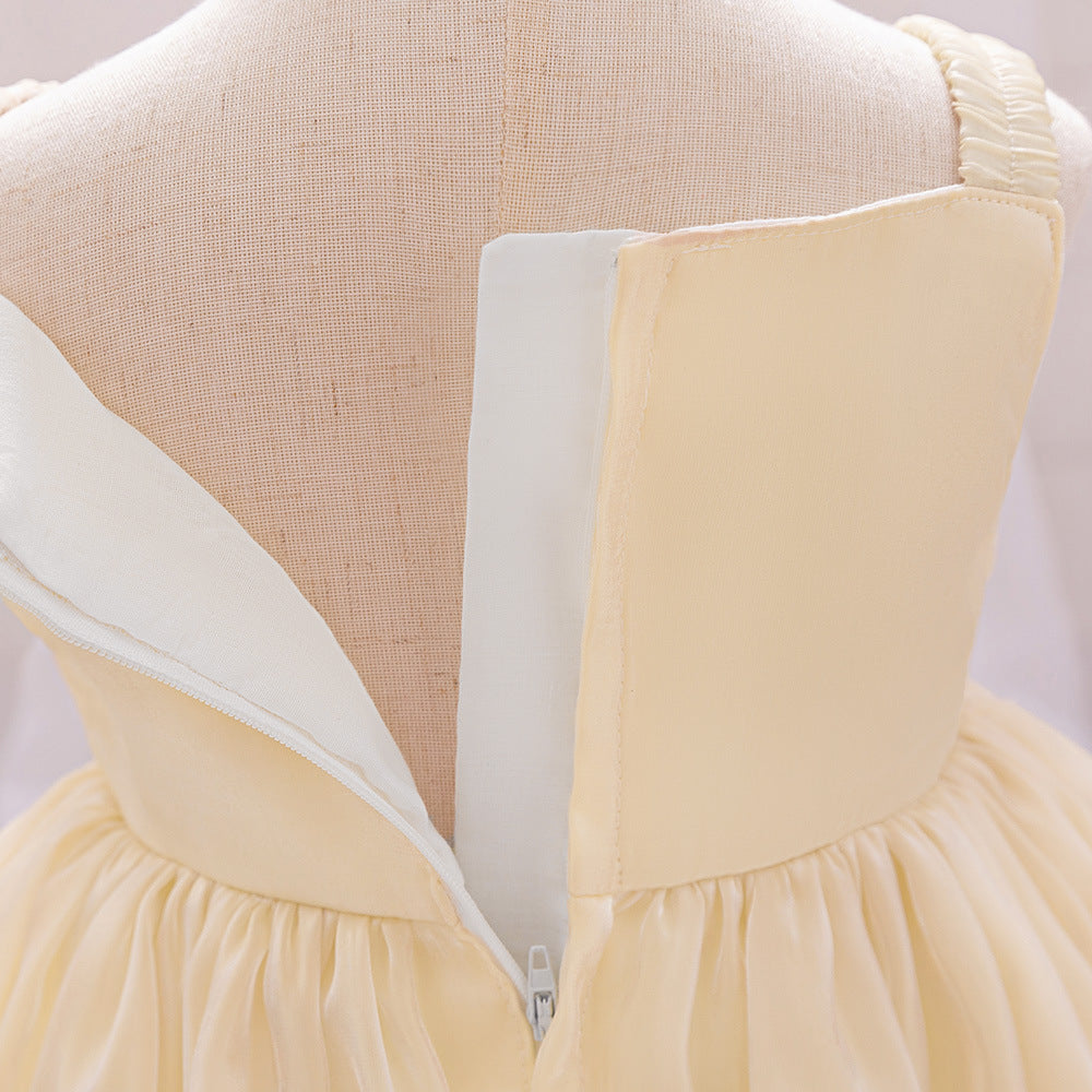 Cute Off-Shoulder Puffy Organza Princess Dress | Party & Flower Girl Gown for Girls